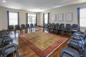 image of group treatment room at our inpatient addiction treatment facility
